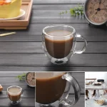 ماگ دوجداره دسته دار وارداتی 100 میل